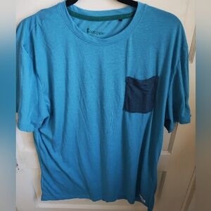 Cotopaxi Teal Short-Sleeve Pocket Tee with Navy Pocket